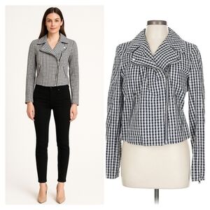 J,.‎ Crew Gingham Biker Jacket